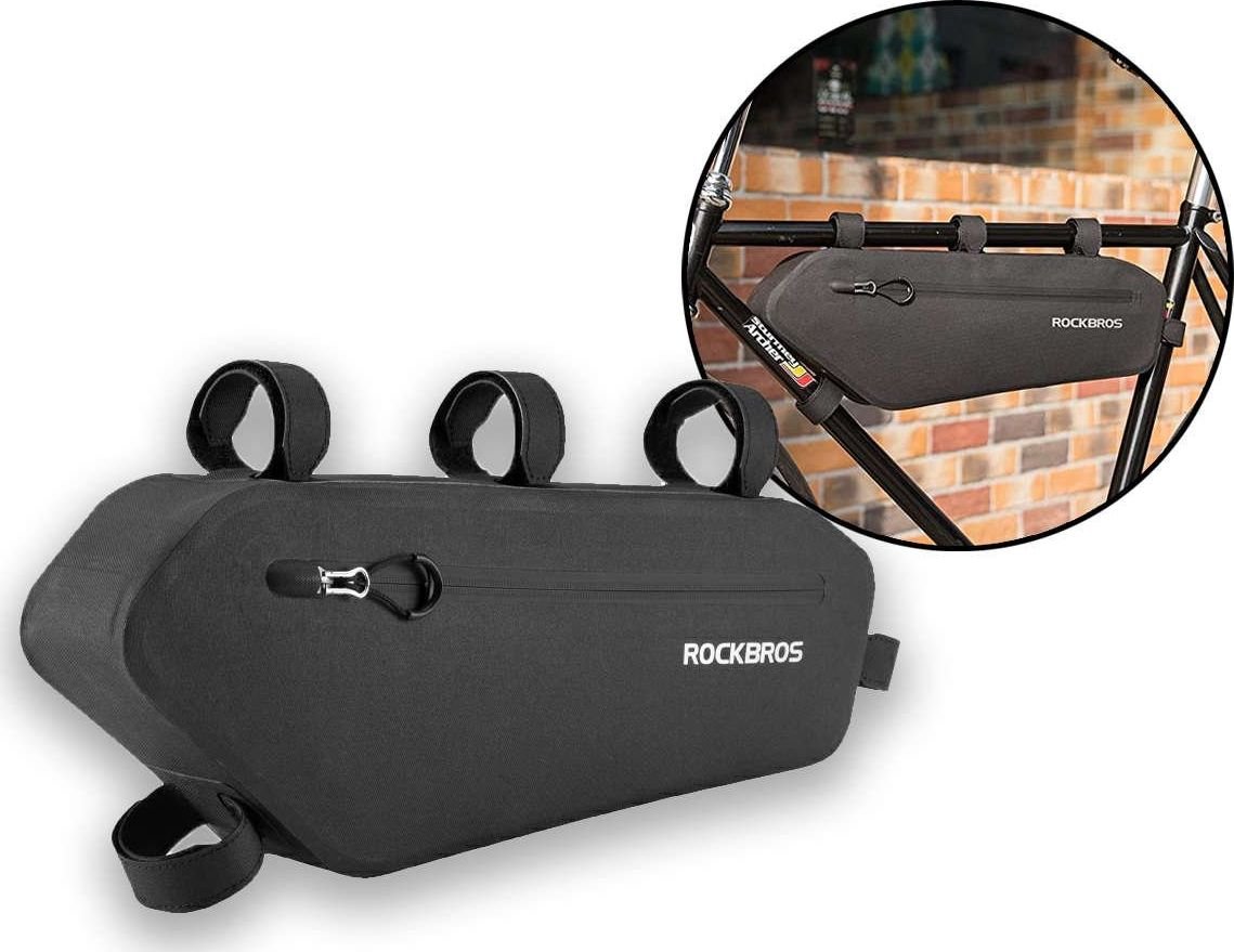 Etui torba RockBros AS-018 sakwa na rower pod ramę Czarne