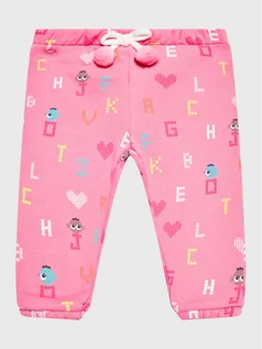 Spodnie i spodenki dla dziewczynek - Zippy Spodnie dresowe 228-6909ZT Różowy Regular Fit - grafika 1