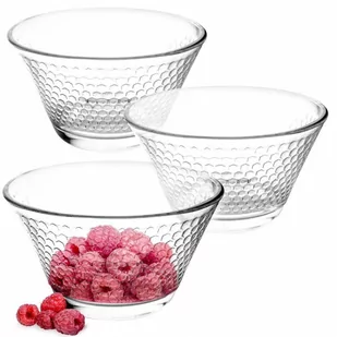 Miska szklana salaterka miseczka okrągła zestaw misek szklanych salaterek 3 szt. 300 ml kod: O-139146 - Miski i półmiski - miniaturka - grafika 1