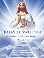 Ikony i obrazy sakralne - Baner na Wszystkich Świętych "Bądźcie świętymi ponieważ ja jestem święty" 75x100 cm - miniaturka - grafika 1