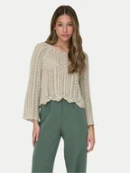 Swetry damskie - ONLY Sweter Nola 15233173 Szary Regular Fit - miniaturka - grafika 1