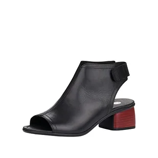 Remonte Damskie sandały Slingback R8770, Czarny czarny 01, 44 EU - Moda i Uroda OUTLET - miniaturka - grafika 1