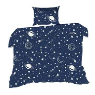 Pościel dla dzieci - Extrapościel Pościel bawełniana 100x135 7K gwiazdozbiór granatowa planety Kids 24 z poszewką 40x60 - miniaturka - grafika 1