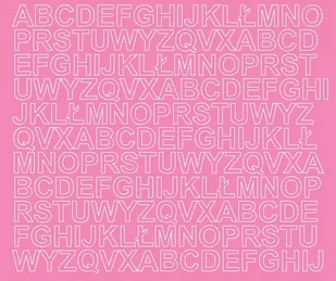 Litery samoprzylepne z połyskiem, różowe, 1,5 cm - Pasmanteria Litery samoprzylepne z połyskiem, różowe, 1,5 cm - Pasmanteria - miniaturka - grafika 1