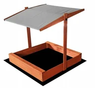 Akcesoria do basenów - PIASKOWNICA DREWNIANA IMPREGNOWANA DASZKIEM KOLORY - miniaturka - grafika 1