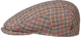 Kaszkiet Hellerson Merino Silk by Alfonso D Este, szaro-czerwony, XL (60-61 cm) - Czapki męskie - miniaturka - grafika 1