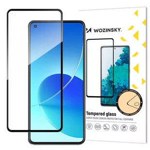 Wozinsky super wytrzymałe szkło hartowane Full Glue na cały ekran z ramką Case Friendly Oppo Reno6 4G czarny - Szkła hartowane na telefon - miniaturka - grafika 1
