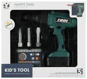 Zabawy w naśladowanie dorosłych - MEGA CREATIVE, wiertatka na baterię z akcesoriami - miniaturka - grafika 1