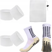 Piłka nożna - Scettar Zestaw silikonowych ochraniaczy piszczeli z piłkarskimi skarpetami - miniaturka - grafika 1