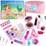 Zabawki kreatywne - Zestaw Kosmetyczny Do Makijażu Paznokci Syrenka Kosmetyczka Dla Dzieci - miniaturka - grafika 1