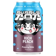 Soki i napoje niegazowane - Bubble Bob Rich Peach Napój z czarną herbatą sokiem brzoskwiniowym i pękającymi kuleczkami 330 ml - miniaturka - grafika 1