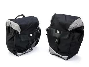 Sakwa dwukomorowa na bagażnik ROMET SH4-809R  czarna36,8L  et/logo Romet - Sakwy rowerowe - miniaturka - grafika 1
