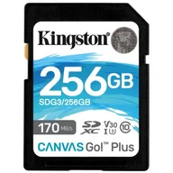 Karty pamięci - Kingston Canvas Go! Plus 256GB (SDG3/256GB) - miniaturka - grafika 1