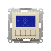 Regulatory i termostaty - Kontakt Simon Termostat programowalny z wyświetlaczem Simon 55 - szampański mat - miniaturka - grafika 1