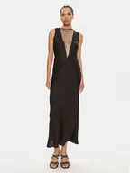 Sukienki - ROTATE Sukienka koktajlowa Arianna 112540100 Czarny Slim Fit - miniaturka - grafika 1