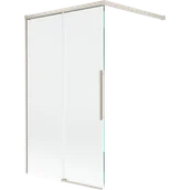 Parawany nawannowe - Mexen Rox parawan nawannowy 2-skrzydłowy rozsuwany 100 x 150 cm, transparent, nikiel szczotkowany - 8C9-100-003-97-00 - miniaturka - grafika 1