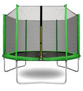 Trampoliny - aGa SPORT TOP Trampolina 250 cm Jasnozielona + siatka ochronna - miniaturka - grafika 1