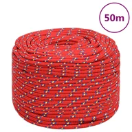 Żeglarstwo - vidaXL Linka żeglarska, czerwona, 8 mm, 50 m, polipropylen - miniaturka - grafika 1