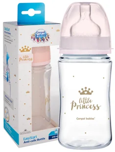 CANPOL BABIES BUTELKA SZEROKA ANTYKOLKOWA 240ml ROYAL 3m+ - Butelki dla niemowląt - miniaturka - grafika 1
