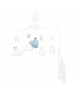 Karuzela z pozytywką do łóżeczka BLUE BALEINE Sauthon - Karuzele dla niemowląt - miniaturka - grafika 1