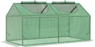 Szklarnie ogrodowe - Outsunny szklarnia foliowa z oknem PE szklarnia pomidorowa zimna rama 120 x 60 x 60 cm zielona - miniaturka - grafika 1