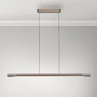 Lampy sufitowe - Paul Neuhaus żyrandol LED Hoop, brązowy, 128 cm, ściemniany - miniaturka - grafika 1