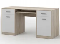 Biurka - Duże biurko komputerowe sonoma białe 150 cm LUCAS - miniaturka - grafika 1