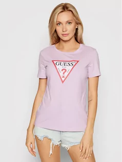 Koszulki i topy damskie - Guess T-Shirt Original W1YI1B I3Z11 Fioletowy Boxy Fit - grafika 1
