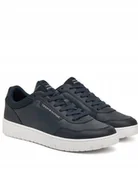 Półbuty męskie - TOMMY HILFIGER SNEAKERSY SZNUROWANE ZE SKÓRĄ GRANATOWE 40 JWH - miniaturka - grafika 1