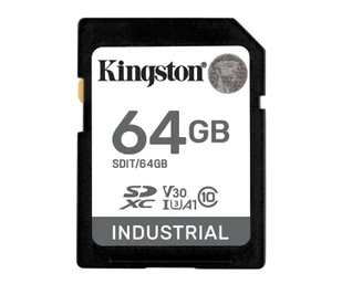Kingston 64GB SDXC Industrial UHS-I U3 V30 A1 pSLC - Karty pamięci - miniaturka - grafika 1