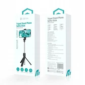 Selfie stick - Selfie stick bluetooth Kijek do selfie Devia + tripod statyw pilot 19-70cm - miniaturka - grafika 1