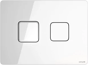 Cersanit Przycisk pneumatyczny szklany kwadrat - Stelaże i zestawy podtynkowe do WC - miniaturka - grafika 1