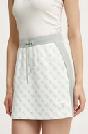 Spódnice - Guess spódnica ELA kolor zielony mini prosta V4YD02 KB212 - miniaturka - grafika 1
