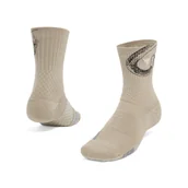 Skarpetki damskie - Skarpetki treningowe uniseks Under Armour Project Rock Ad Playmaker 1pk Mid - beżowe - miniaturka - grafika 1