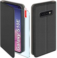 Etui i futerały do telefonów - Etui z klapką do Samsung S10e Zamykane Czarne Futerał + Szkło 9H - miniaturka - grafika 1