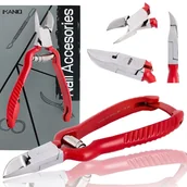 Akcesoria do paznokci - Cążki cęgi do grubych wrastających paznokci skórek obcinaczki nożyczki manicure gabinet SPA czerwone - miniaturka - grafika 1