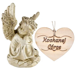 ZNICZ ANIOŁ STRÓŻ SOLARNY świecąca korona do ogrodu lub grób CÓRKI 16 CM - Lampiony i znicze - miniaturka - grafika 1