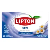 Herbata - Herbata ziołowa na SEN z melatoniną i Wanilią Lipton 20 kopertek - miniaturka - grafika 1