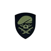 Odzież taktyczna i umundurowanie - Patch Beret Skull 65mm x 80mm Zielony - miniaturka - grafika 1