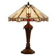 Lampy stojące - Lampa Stołowa Tiffany Witrażowa 3F Clayre & Eef - miniaturka - grafika 1