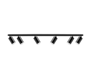 Ściemniacz LED RGBW punktowe oświetlenie łazienkowe TURYN 6xGU10/6,5W/230V IP44 czarne - Lampy sufitowe - miniaturka - grafika 1