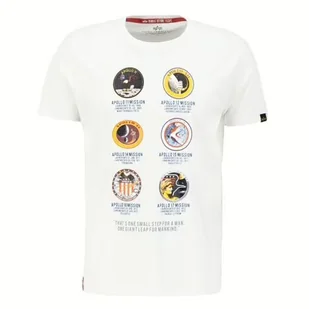 Koszulka Alpha Industries Apollo 10652109 - biała - Koszulki męskie - miniaturka - grafika 1