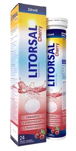 Zdrovit Litorsal Cherry x 24 tabletki musujące - Układ pokarmowy - miniaturka - grafika 1