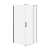 Kabiny prysznicowe - Kabina prysznicowa Cersanit Moduo 90x80x195 prostokątna prawa chrom transparentne S601-307 - miniaturka - grafika 1