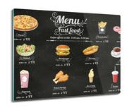 Deski do krojenia - osłona płyty kuchennej druk Menu fast food 60x52, ArtprintCave - miniaturka - grafika 1