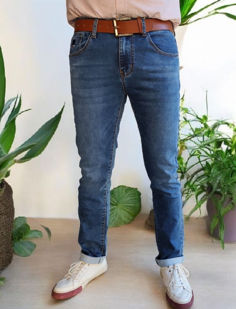 Jeansowe spodnie boyfriend - niebieski W32 M.Sara