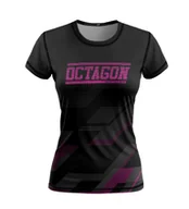 Koszulki sportowe damskie - Octagon Koszulka sportowa damska Racer black/pink - miniaturka - grafika 1