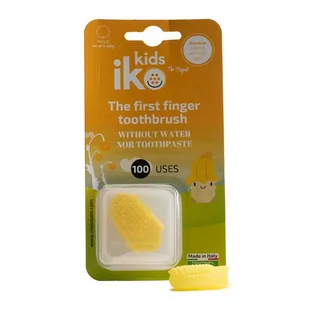 Iko Kids Natural Szczoteczka Na Palec Bananowa 1 Sztuka - Szczoteczki do zębów - miniaturka - grafika 1
