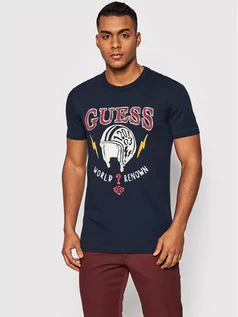 Koszulki męskie - GUESS T-Shirt M2GI02 K6XN1 Granatowy Slim Fit - grafika 1