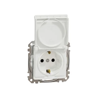 Schneider Gniazdo z klapką w standardzie schuko IP44 SEDNA Design & Elements biały - Gniazdka elektryczne - miniaturka - grafika 1